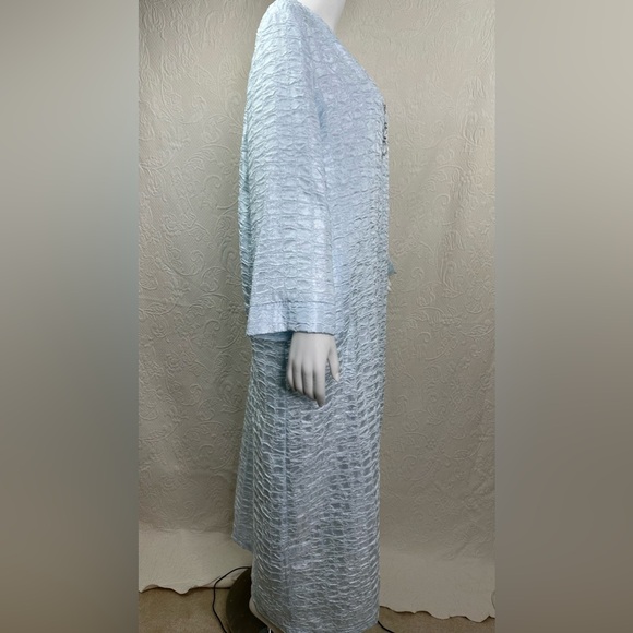Diamond Tea XL Crinkle Satin Long Zip Robe NWT - Picture 5 of 16